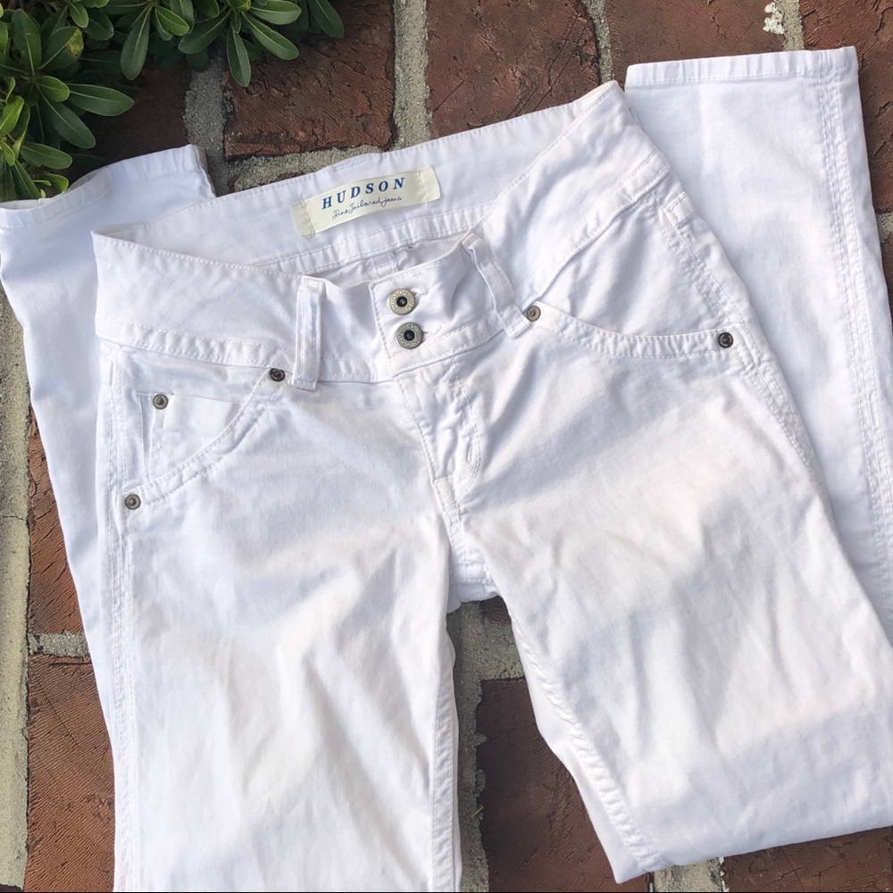 Hudson white skinny jeans size 25